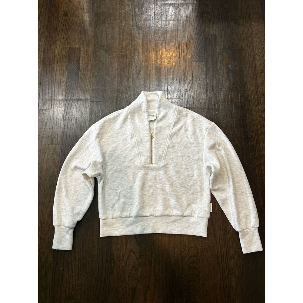 Varley Davidson Sweatshirt DoubleSoft Half Zip Pullover Ivory XS